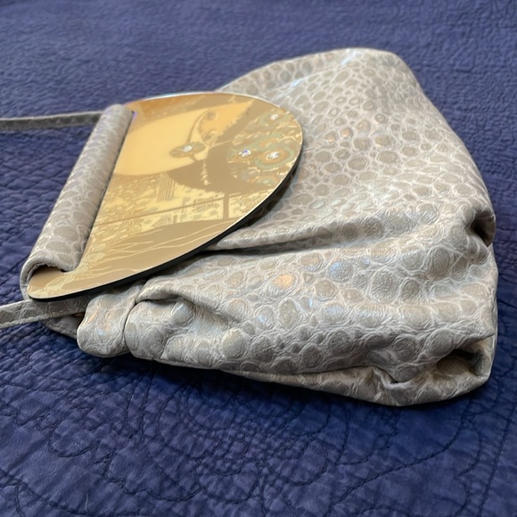 Patricia Smith Moon-Bags Milwaukee “Flapper” Embellished Pebble Textured Handbag - Picture 12 of 12